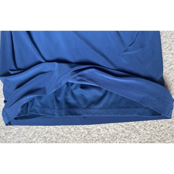 ADRIANNA PAPELL Beaded Shealth Dress Women 4 Blue Ruched 3/4 Sleeve Cocktail NEW - Picture 9 of 16